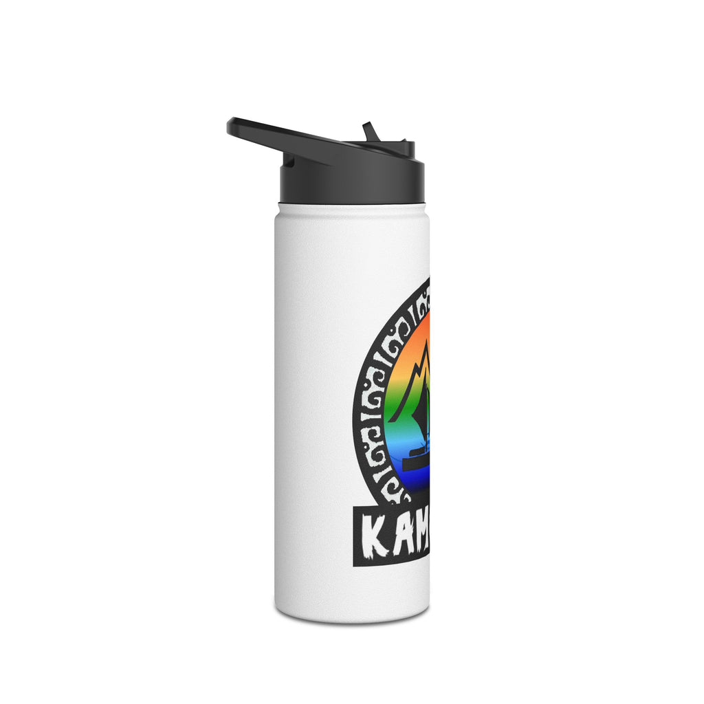 Kamoauli Island Sunset Stainless Steel Water Bottle — Sailboat Rainbow Design