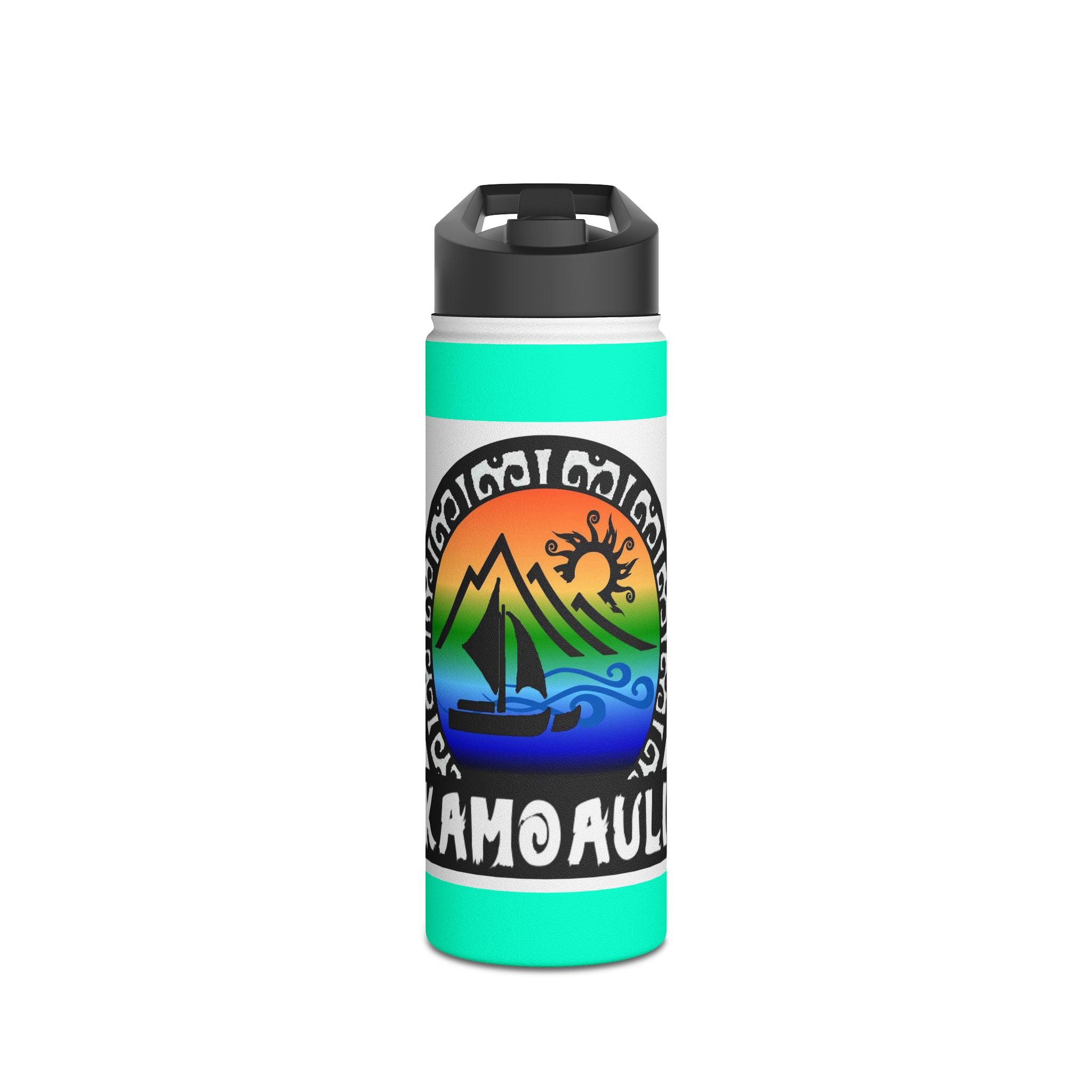 Kamoauli Logo (Hawai'i Aloha) Stainless Steel Water Bottle – Rainbow Island Sailing Design