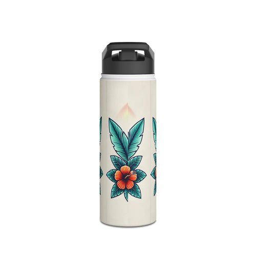 Indigenuity Productions Sailboat Stainless Steel Water Bottle — Tropical Floral Adventure