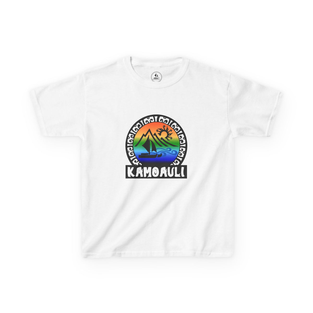 Kids T-Shirt — Kamoauli Hawaiian Sunset Sail Graphic