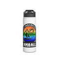 Kamoauli Island Sunset Stainless Steel Water Bottle — Sailboat Rainbow Design