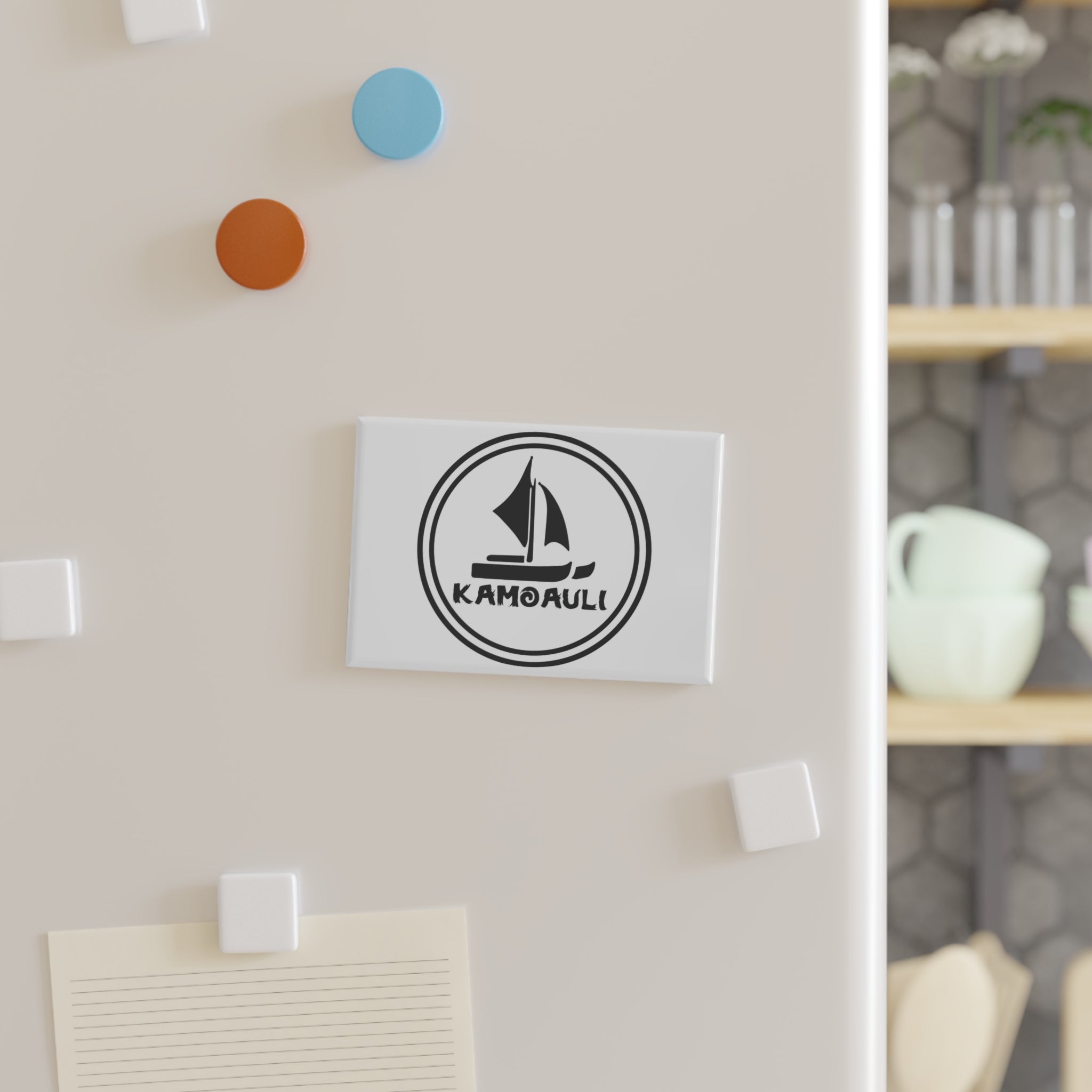 Kamoauli Sailboat Rectangle Magnet — Nautical Boat Logo Fridge Magnet