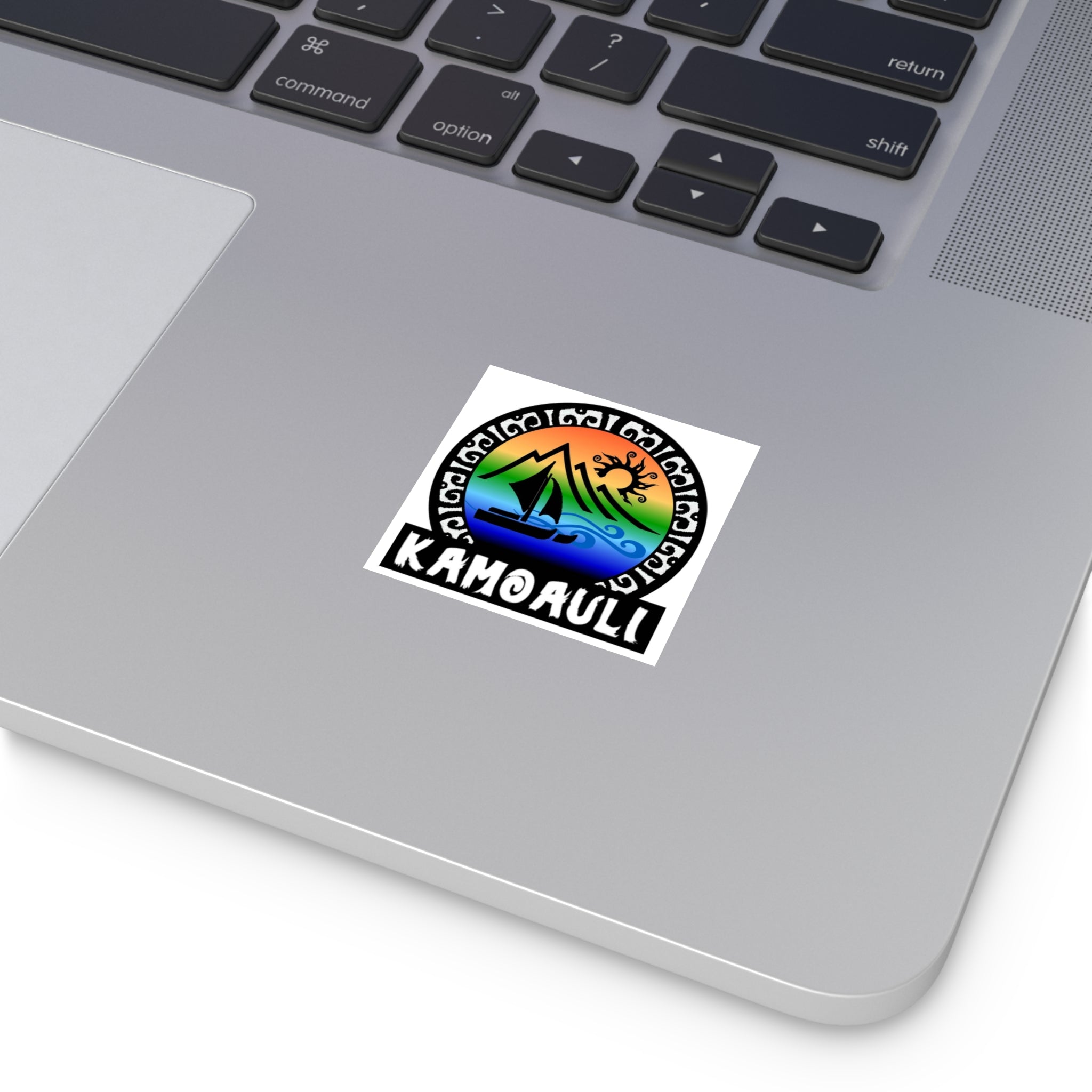 Kamoauli Rainbow Sunset Sail Square Vinyl Sticker