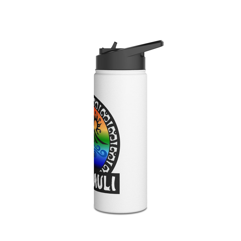 Kamoauli Island Sunset Stainless Steel Water Bottle — Sailboat Rainbow Design