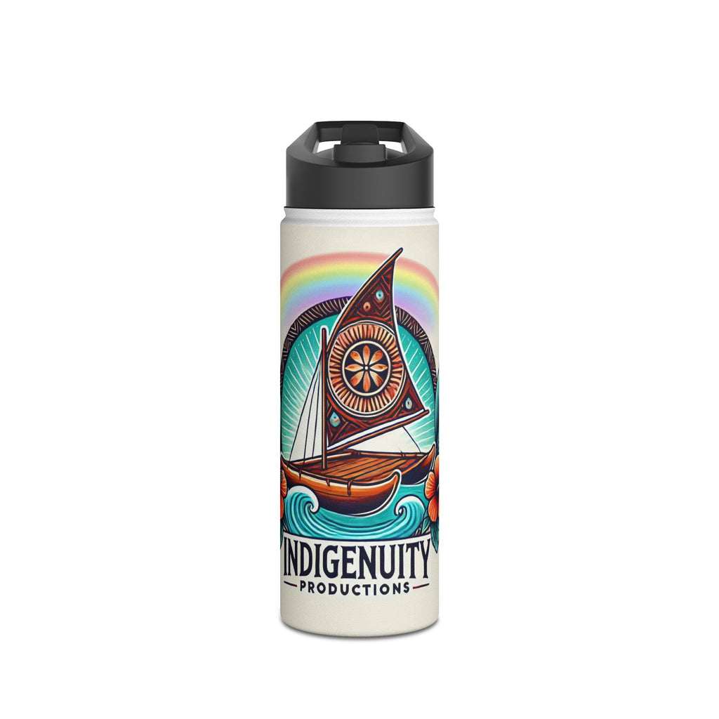 Indigenuity Productions Sailboat Stainless Steel Water Bottle — Tropical Floral Adventure